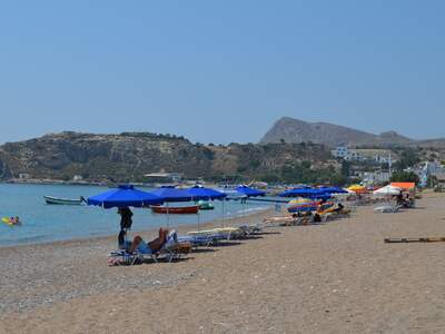 Řecko, Rhodos, Pláž v letovisku Stegna