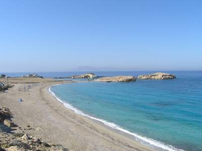 Řecko, Karpathos, Dlouhá pláž v letovisku Lefkos