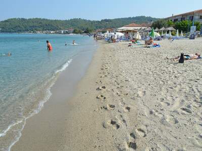 Řecko, Fourka, Pláž v letovisku