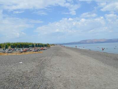 Řecko, Kréta, Pláž u ubytování Chrisselen