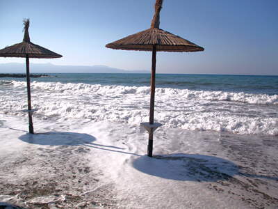 Agia Marina , příliv 