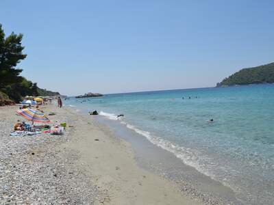 Řecko, Skopelos, Pláž Milia