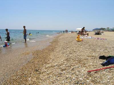 Řecko, Kefalonie, Pláž před ubytováním Summer Sun