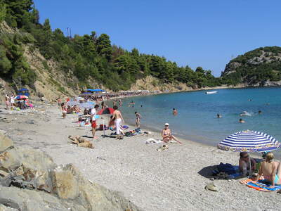 Řecko, Skopelos, pláž Stafilos