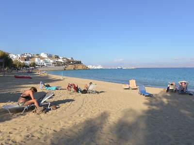 Řecko, Paros, Pláž pod penzionem Deep Blue