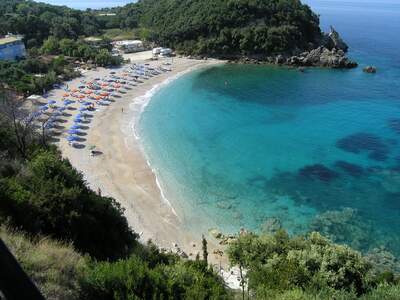 Řecko, Parga, Pláž Sarakoniko