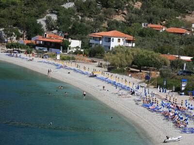 Řecko, Skopelos, pláž Panormos, Levá strana