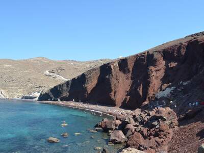 Řecko, Santorini, Pláž Red Beach