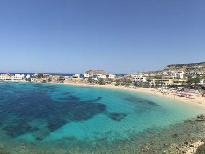 Řecko, Karpathos, Hlavní pláž v letovisku Lefkos