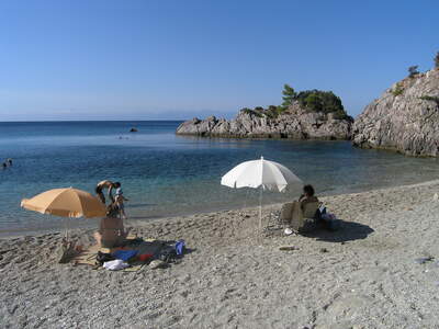 Řecko, Skopelos, pláž Stafilos