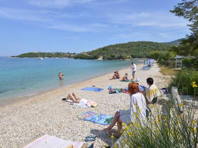 Řecko, Sivota, Pláž Galikos Molos (městská pláž)