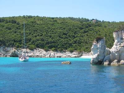 Řecko, Paxos, Antipaxos pláže, Pláž Vrika