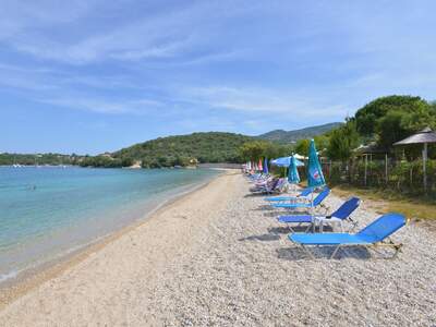 Řecko, Sivota, Pláž Galikos Molos (městská pláž)