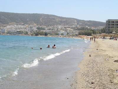 Řecko, Karpathos, Pláž před ubytováním Akti 