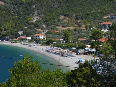 Řecko, Skopelos, pláž Panormos, Levá strana