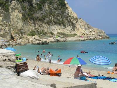 Řecko, Lefkada, Městská pláž