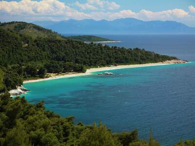 Řecko, Skopelos, Pláž Milia
