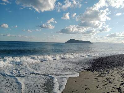 pláž Platanias u penzionu Chrisselen