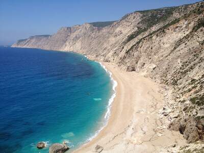 Řecko, Kefalonie, Pláž Platia Amos