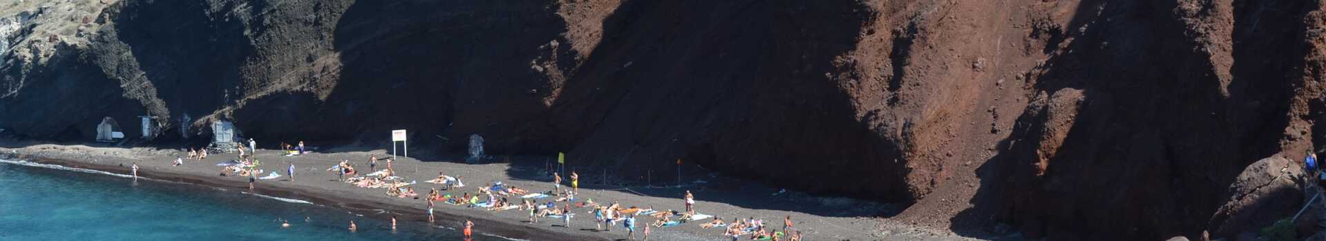 Řecko, Santorini, Pláž Red Beach