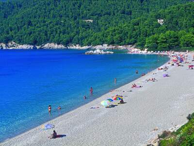 Řecko, Skopelos, Pláž Milia