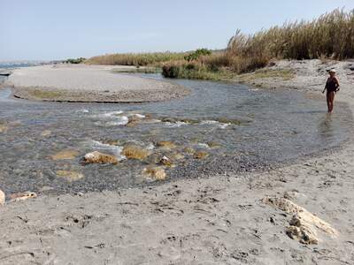 pláž Platanias u penzionu Chrisselen