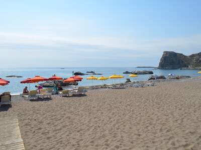 Řecko, Rhodos, Pláž v letovisku Stegna