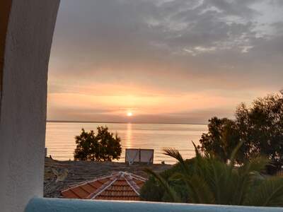 Výhled z penzionu Akti  pokoj č.4