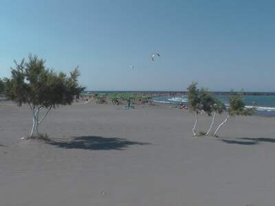 Řecko, Santorini, Pláž Monolythos