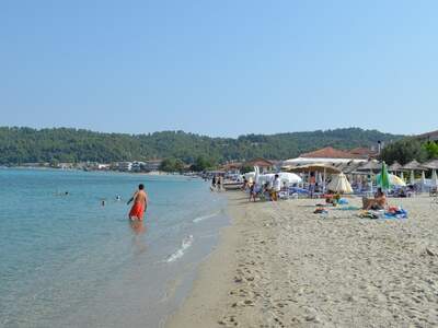 Řecko, Fourka, Pláž v letovisku