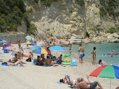 Řecko, Lefkada, Městská pláž