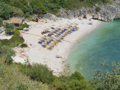 Řecko, Sivota, Pláž Mega Drafi