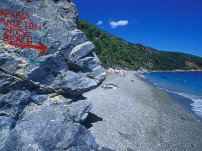 Řecko, Skopelos, pláž Velanio
