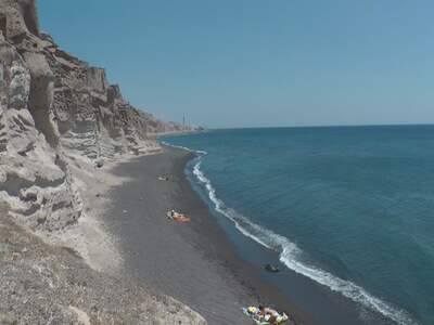Řecko, Santorini, Pláž Vlychada