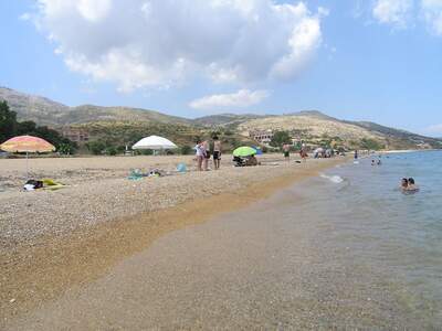 Řecko, Kefalonie, Pláž před ubytováním Summer Sun