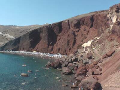 Řecko, Santorini, Pláž Red Beach