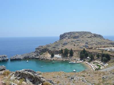 Řecko, Rhodos, Pláž Lindos