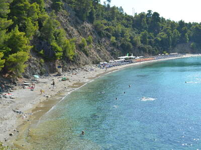 Řecko, Skopelos, pláž Stafilos