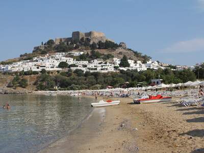 Řecko, Rhodos, Pláž Lindos