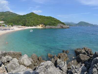 Řecko, Sivota, Pláž Mega Ammos