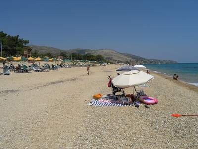 Řecko, Kefalonie, Pláže v letovisku Skala, V centru