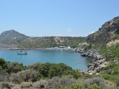 Řecko, Rhodos, Pláž Anthony Quinn