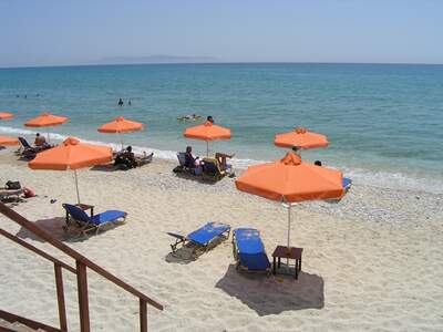 Řecko, Kefalonie, Pláž v letovisku Lourdas