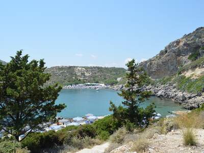 Řecko, Rhodos, Pláž Anthony Quinn