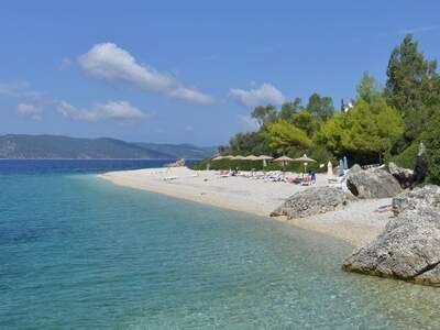 Řecko, Ithaka, Pláž Aspros Gialos