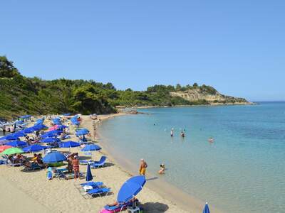 Řecko, Kefalonie, Pláž před ubytováním Zacharula