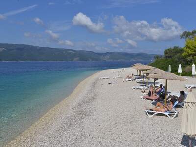 Řecko, Ithaka, Pláž Aspros Gialos