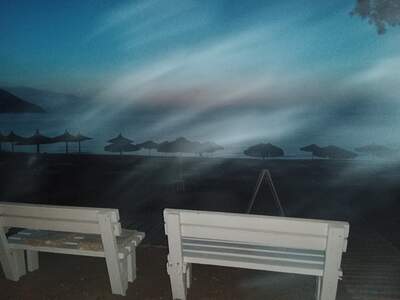 před penzionem Akti