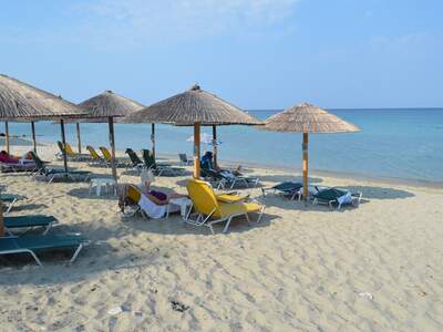 Řecko, Fourka, Pláž v letovisku