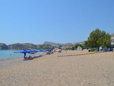 Řecko, Rhodos, Pláž v letovisku Stegna